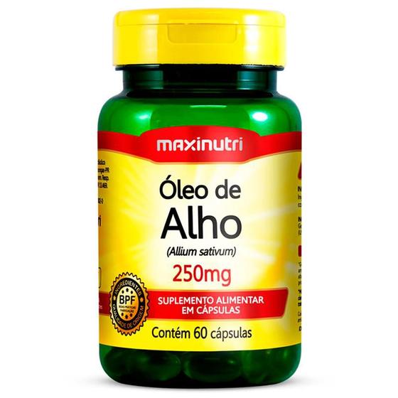 Imagem de 6 potes oleo de alho 250mg 60cps maxinutri