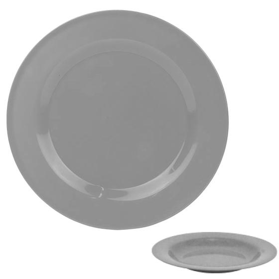 6 Pratos Fundo Melamina Refeição 23cm Cozinha Refeição Cinza Menor preço em 6 Pratos Fundo Melamina Refeição 23cm Cozinha Refeição Cinza