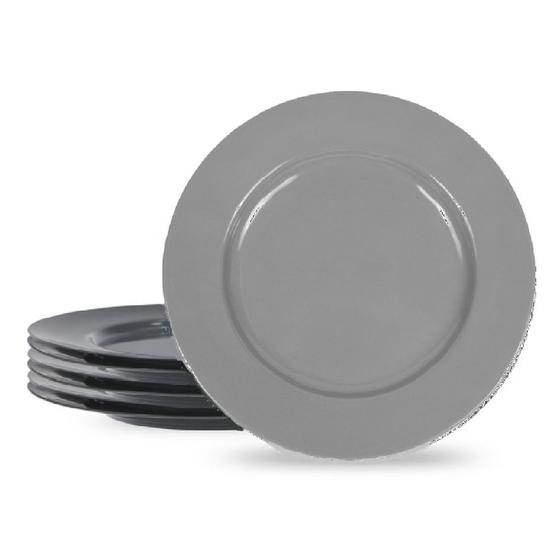 6 Pratos Raso 25cm em Melamina Premium para Refeição Buffet Menor preço em 6 Pratos Raso 25cm em Melamina Premium para Refeição Buffet