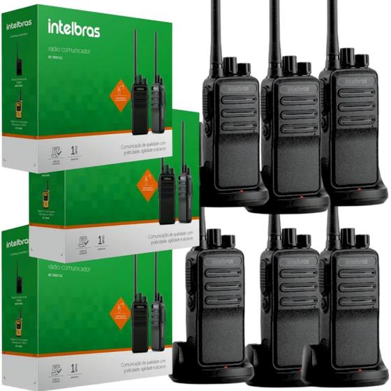 6 Rádios Comunicadores Intelbras Rc3002 UHF Longo Alcance Até 20km Imagem de 6 Rádios Comunicadores Intelbras Rc3002 UHF Longo Alcance Até 20km