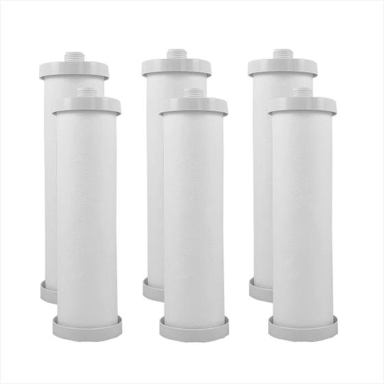 Imagem de 6 Refil Rosca P/ Filtro Branco Acqualimp Fpe-02r Caixa Dágua Cor:Branco