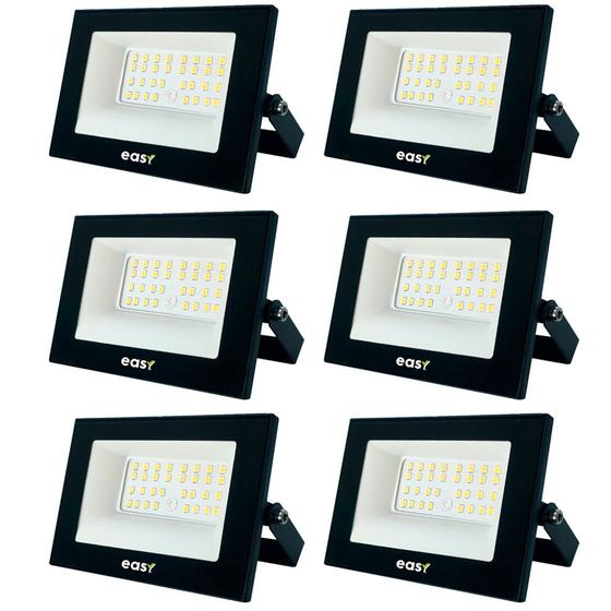 Imagem de 6 Refletor Led Easy 50W Luz Branco Frio 6500K Bivolt 127/220v