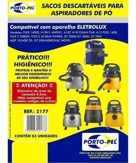 Imagem de 6 Sacos Coletores de Lixo Aspirador de Pó Electrolux com Bocal de 4,5cm ( AQP10, GT20n, Flex )