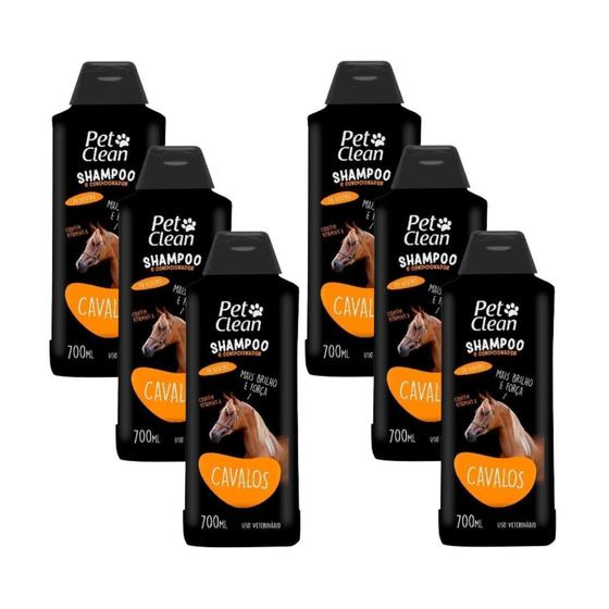 6 Shampoos Para Cavalos Força e Brilho Pet Clean Outros Pet Shop
