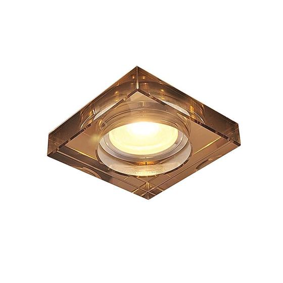 Imagem de 6 Spot Embutir Cristal Quadrado Cobreado Bronze Ac594