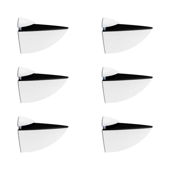 Imagem de 6 Suporte Tucano Médio Branco em Metal Para Prateleira