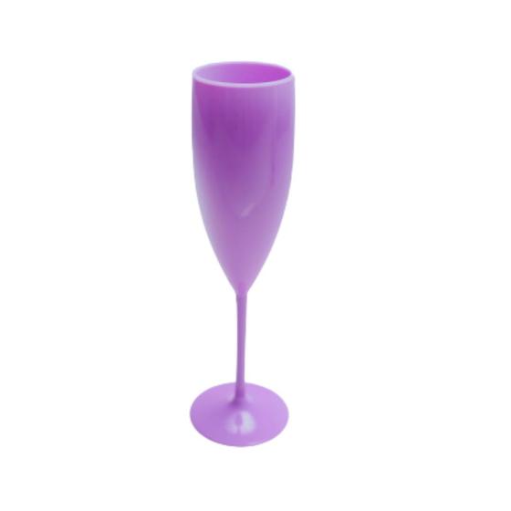 Imagem de 6 Taças De Champanhe Acrílico Solido Colorido 160Ml