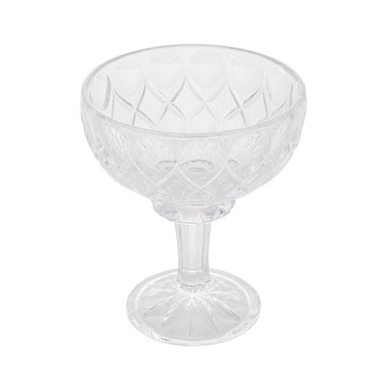 Taça de sobremesa de cristal vazia