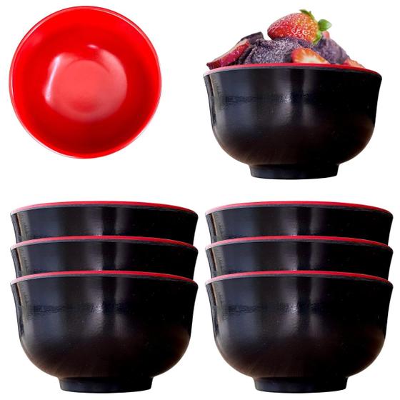 Imagem de 6 Tigelas Bowl Melamina Oriental Restaurante Japones 300ml