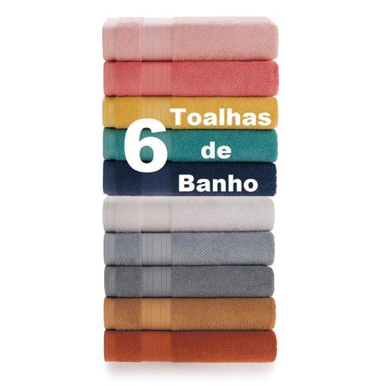 Imagem de 6 Toalhas Banho Empire 380G Banhão Gigante 86X150Cm