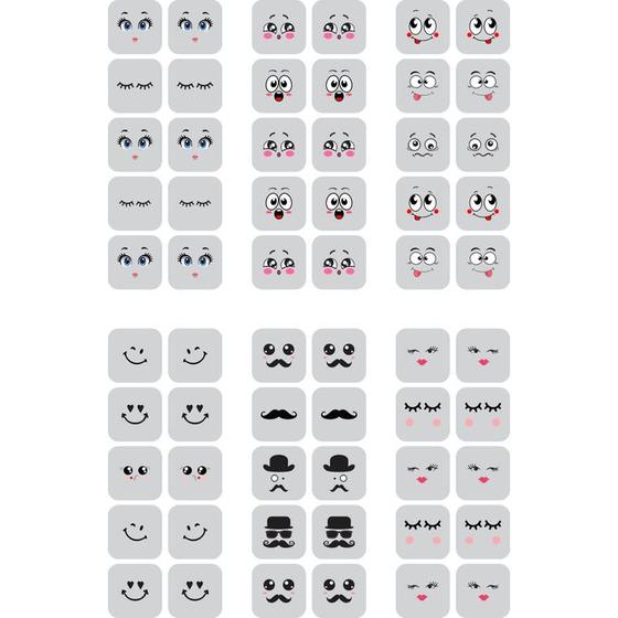 Imagem de 60 Adesivos para Unha Película  SMILEY Decoração Nails  Art