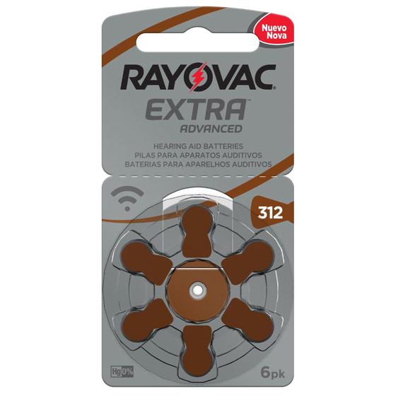 Imagem de 60 Baterias Pilhas Auditivas Rayovac Extra Duração 312 Pr41