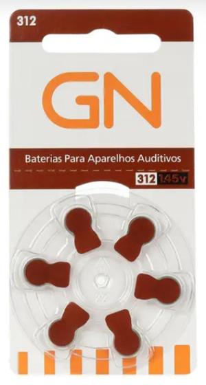 Imagem de 60 Baterias Pilhas para Aparelho Auditivo GN RESOUND - tamanho 312