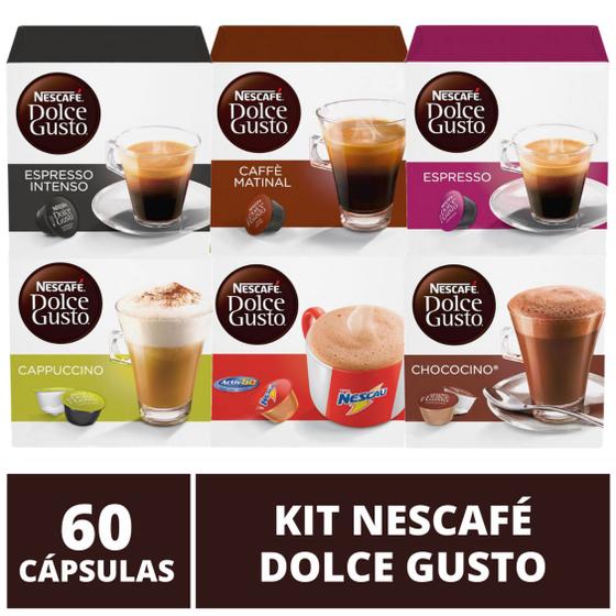 Imagem de 60 Capsulas Dolce Gusto, Capsula Café, Espresso, Nescau, Cappuccino, Chococino
