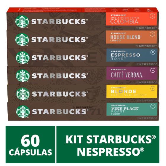 Imagem de 60 Cápsulas Starbucks Nespresso - Degustação Café - Cápsula Alumínio