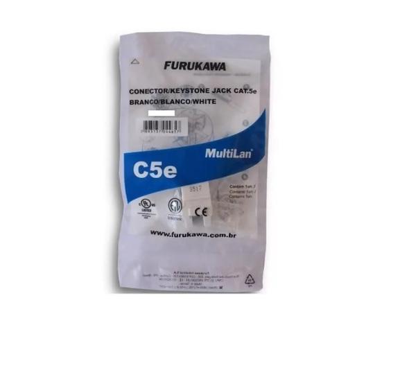 Imagem de 60 Conector Keystone Multilan Cat.5e Furukawa Bege 35030522