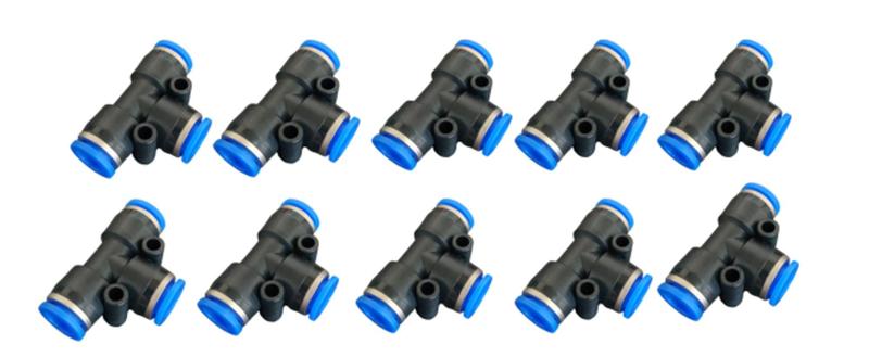 60 Conexão Pneumatica Tee Emenda Engate Rapido Pu 10mm - TOP-AR Imagem de 60 Conexão Pneumatica Tee Emenda Engate Rapido Pu 10mm