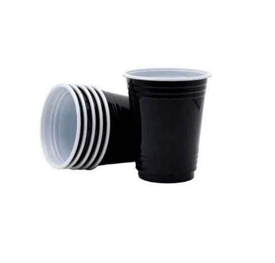 Imagem de 60 Mini Copo Americano preto Festa Descartável Premium 30ml