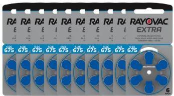 Imagem de 60 Pilhas/Baterias RAYOVAC para Aparelho Auditivo - tamanho 675 - SELO AZUL