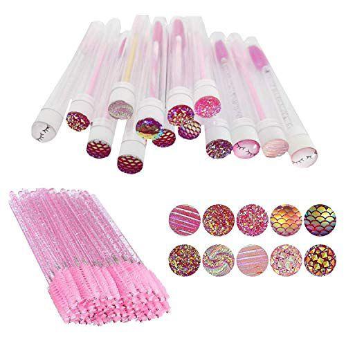 Imagem de 60 Pincel de Rímel Descartáveis Rosa - Aplicador de Cílios Diamond - Embalagem Higiênica