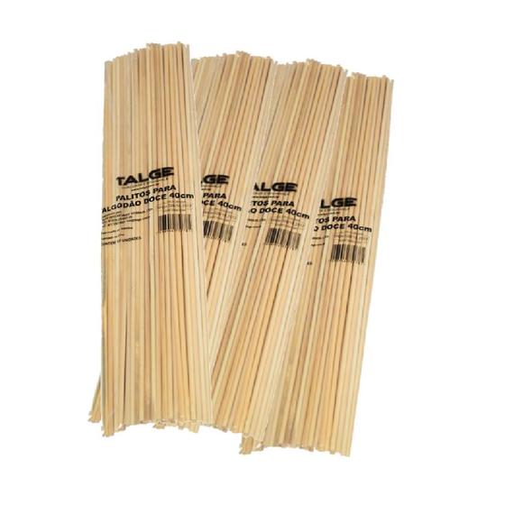 Imagem de 600 Palito de Bambu Para Algodão Doce Talge de Bambu 40cm