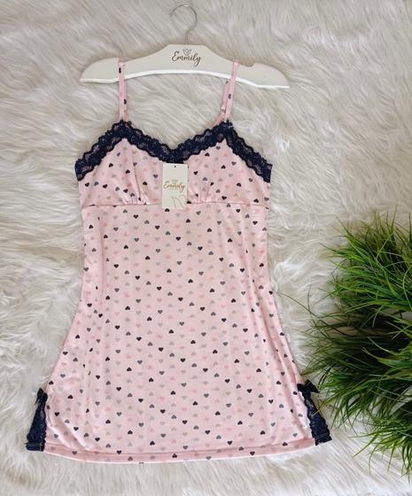 Imagem de 6025- Camisola PV Estampada com Renda.