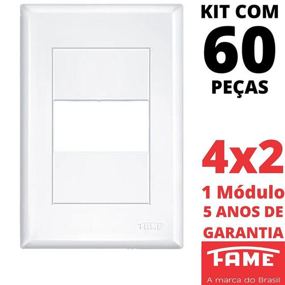 Imagem de 60un Placa 4X2 01 Módulo Com Suporte Evidence FAME 2885/3894