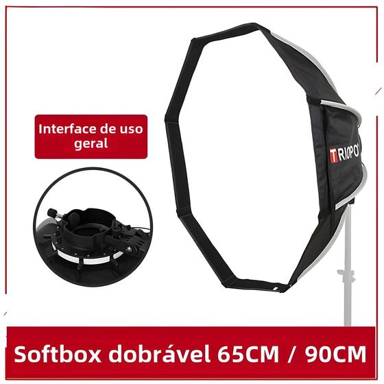 65cm 90cm Triopo KX65 KX90 Speedlite Octagon Softbox Flash Externo Para Godox V1 Menor preço em 65cm 90cm Triopo KX65 KX90 Speedlite Octagon Softbox Flash Externo Para Godox V1