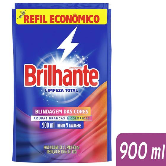 Imagem de 67878702 - refil lava roupas líquido brilhante limpeza total 900ml