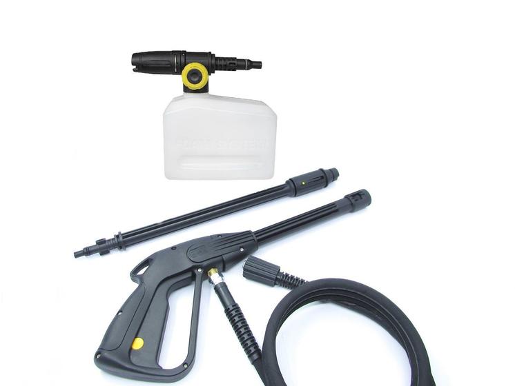6mt Mangueira Trama Aço Kit Snow Foam Wap Class Laranja Lavadora Alta Pressão - Hidramaq Imagem de 6mt Mangueira Trama Aço Kit Snow Foam Wap Class Laranja Lavadora Alta Pressão