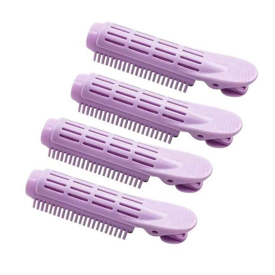 Imagem de 6PC Hair Curler Clip Self Grip Volume Volume Hair Curler Clip Naturally Curly Hair Styling Grampos e Pinos de Cabelo (Roxo)