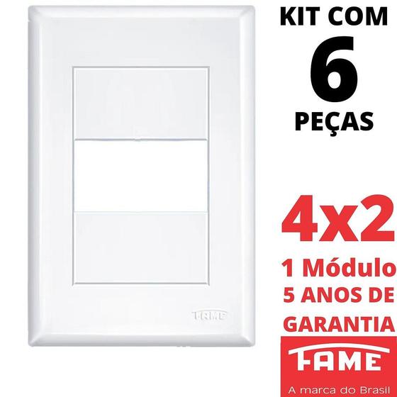 Imagem de 6un Placa 4X2 01 Módulo Com Suporte Evidence FAME 2885/3894