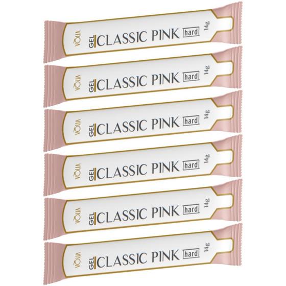 Imagem de 6UN Sache Gel Classic Pink Hard 14g Para Unhas Em Gel Volia