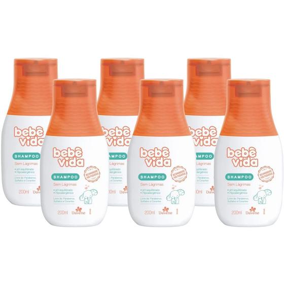 Imagem de 6UN Shampoo Hipoalergernico Bebe Vida 200ml Davene