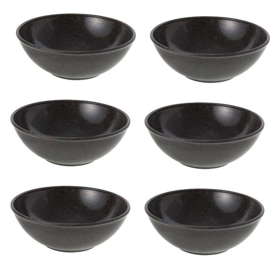 Imagem de 6un Tigela bowl 700ml salada petiscos Preto