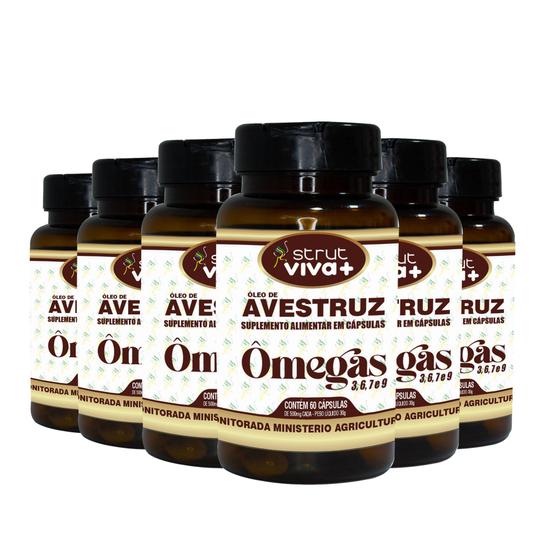 Imagem de 6x oleo de avestruz strut original omega 3 6 7 9 hf suplements