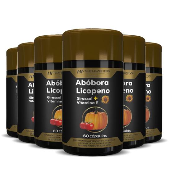 Imagem de 6x ÓLEO DE SEMENTE DE ABOBORA COM LICOPENO 60CAPS HF