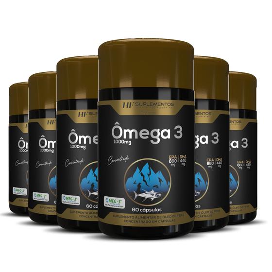 Imagem de 6x omega 3 alasca concentrado 33-22 660 epa 440 dha 60caps