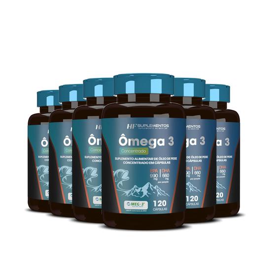 Imagem de 6X Omega 3 Concentrado 120 Caps Hf Suplementos