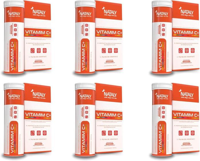 Imagem de 6x Vitamim C+ Vitamina C 10 Comprimidos Efervercentes Nataly