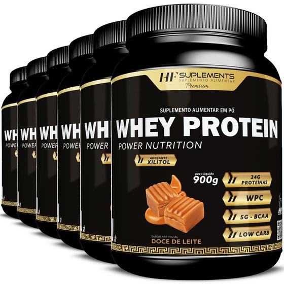 Imagem de 6x WHEY PROTEIN POWER NUTRITION DOCE DE LEITE 900G