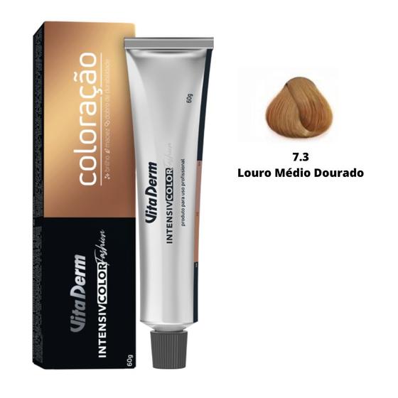 Imagem de 7.3 Louro Médio Dourado Coloração Creme 60g Vita Derm