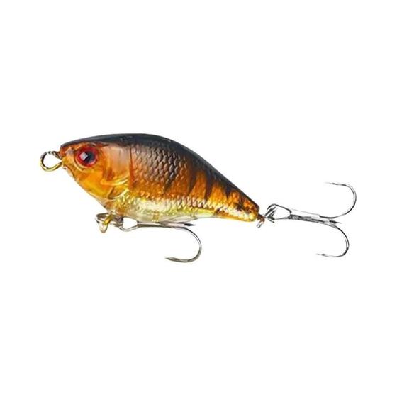 Imagem de 7.5cm 10.2g 3D Olhos Duros VIB Iscas Afundando Minnow Isca Com Ganchos Agudos Crankbait Wobblers