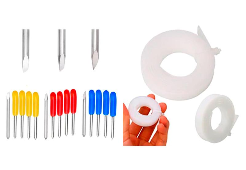 Imagem de 7  Facas Laminas 1,5mm+fita Teflon 0,75 M 8 Mm Largx1mm Esp.