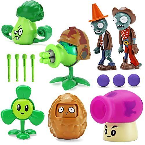 Imagem de 7 PCS Plantas e Zombies Brinquedos Figuras de Ação PVZ Toys Set 1 2 Série Grandes Presentes para Crianças e Fãs, Festa de Aniversário e Natal