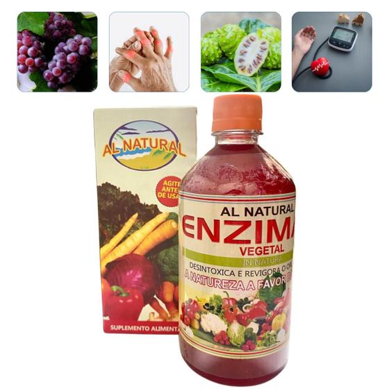 Imagem de 7 Suplemento Alimentar All Natural Enzimas Vegetal Frasco 500ml