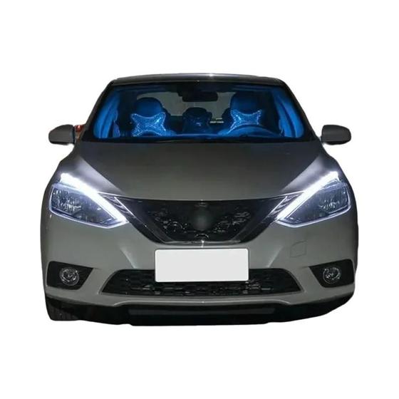 Imagem de 70cm Led Drl Carro Luz De Circulação Diurna Flexível Tira Impermeável Sinal De Volta Branco Luzes De