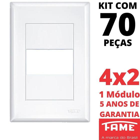 Imagem de 70un Placa 4X2 01 Módulo Com Suporte Evidence FAME 2885/3894