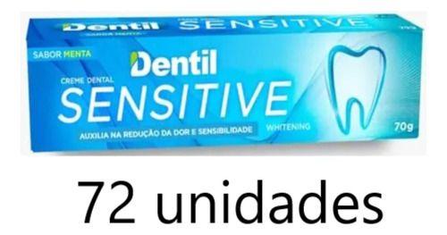 Imagem de 72 Creme Dental Dentil Sensitive Whitening Sem Flúor 70g