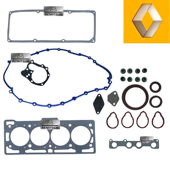 7701475899 - jogo de juntas completo - com retentor - 1.6 8v k7m flex - metálica - megane i / clio ii / sandero / kangoo express / kangoo / logan / sy Menor preço em 7701475899 - jogo de juntas completo - com retentor - 1.6 8v k7m flex - metálica - megane i / clio ii / sandero / kangoo express / kangoo / logan / sy